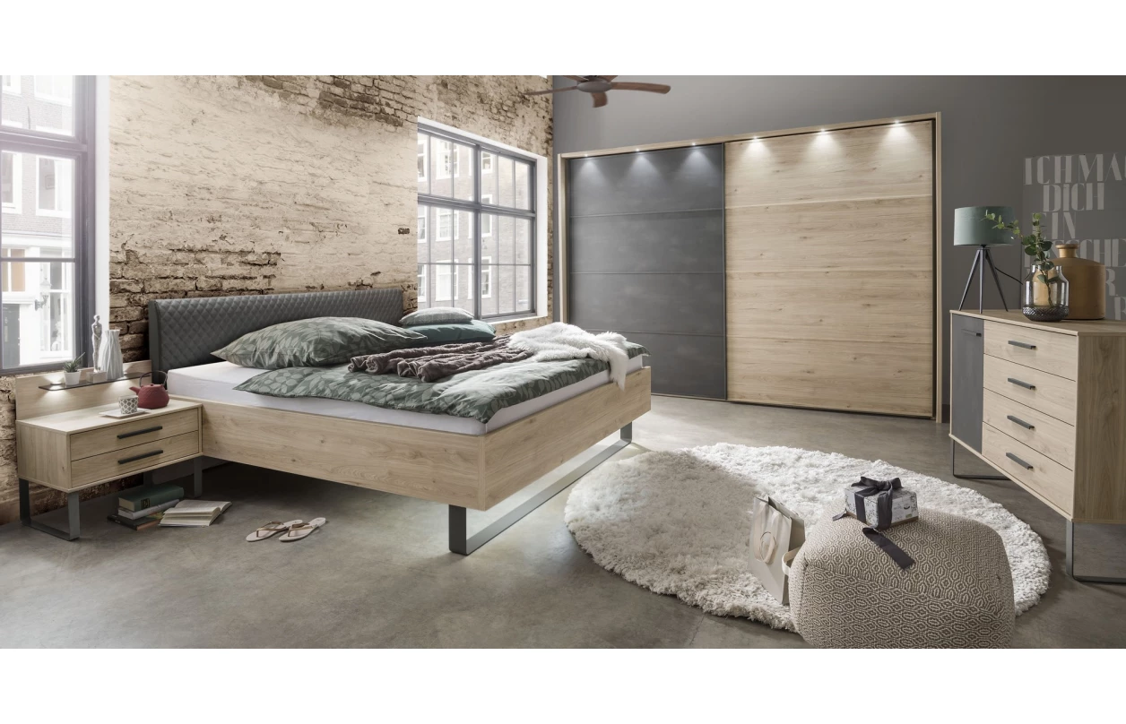 Komoda se zásuvkami Brüssel 120 cm, kamenný dub/šedá 3