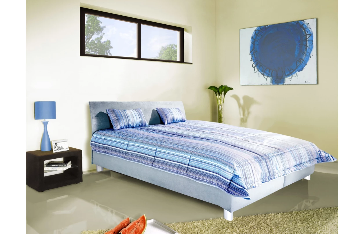 Postel Bali 160x200 cm, bílá ekokůže 2