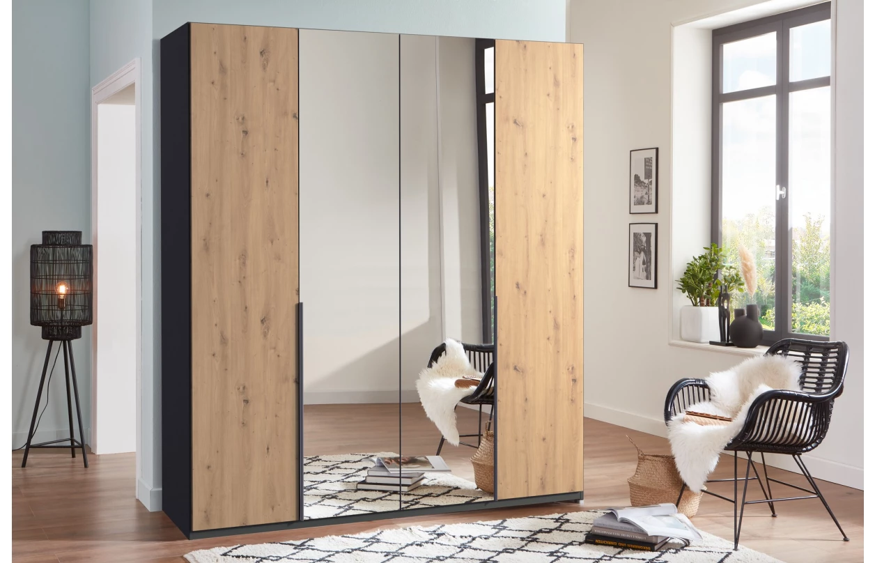 Noční stolek Easy Plus, dub sonoma/zrcadlo 20