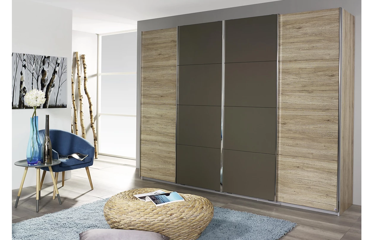 Paspartový rám s osvětlením k šatní skříni Syncrono, 323 cm, bílý 2