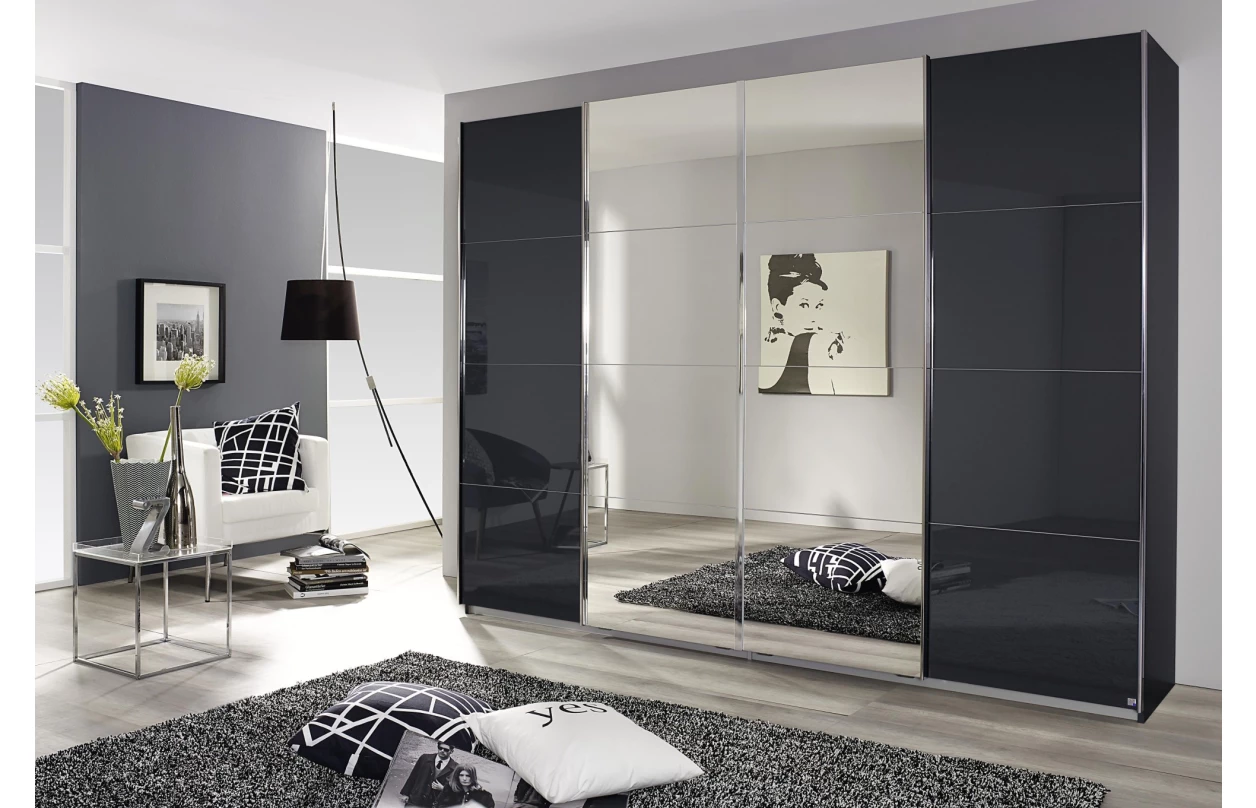 Paspartový rám s osvětlením k šatní skříni Syncrono, 323 cm, bílý 8