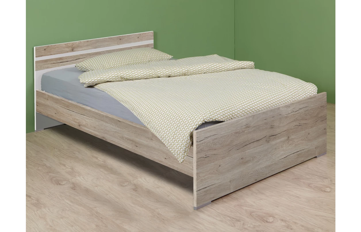 Šatní skříň Cariba, 135 cm, dub san remo/bílá 15
