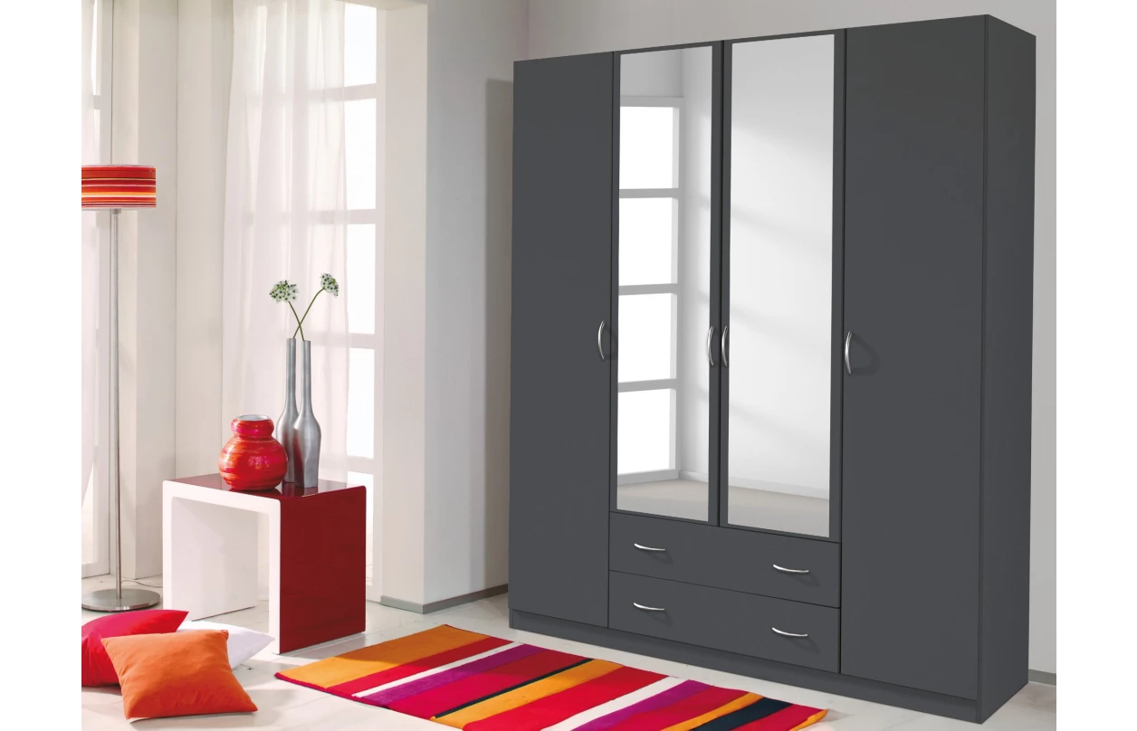 Skříňový nástavec Case, 181 cm, tmavě šedý 21