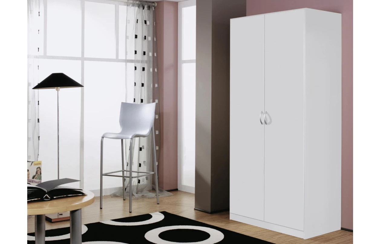 Šatní skříň Case, 136 cm, tmavě šedá 8