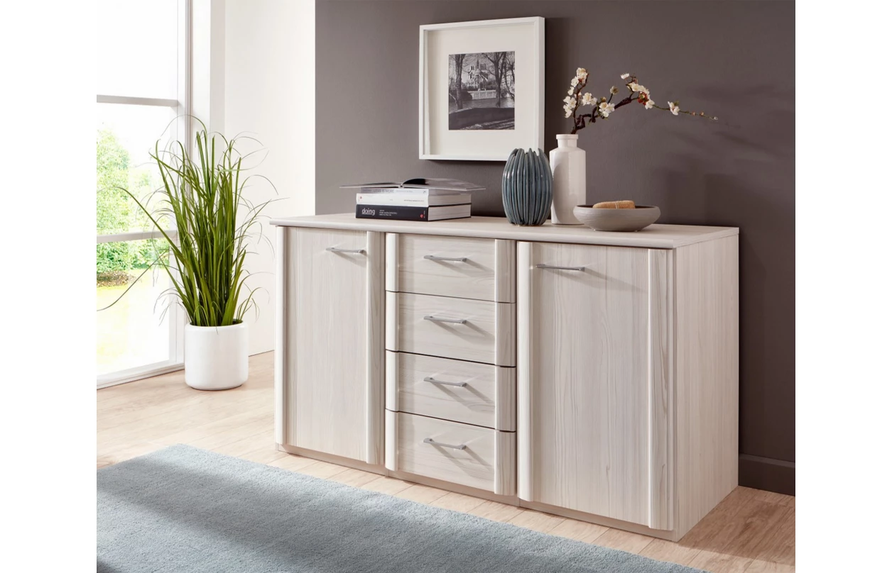 Komoda se zásuvkami Luxor 125 cm, polární modřín 37
