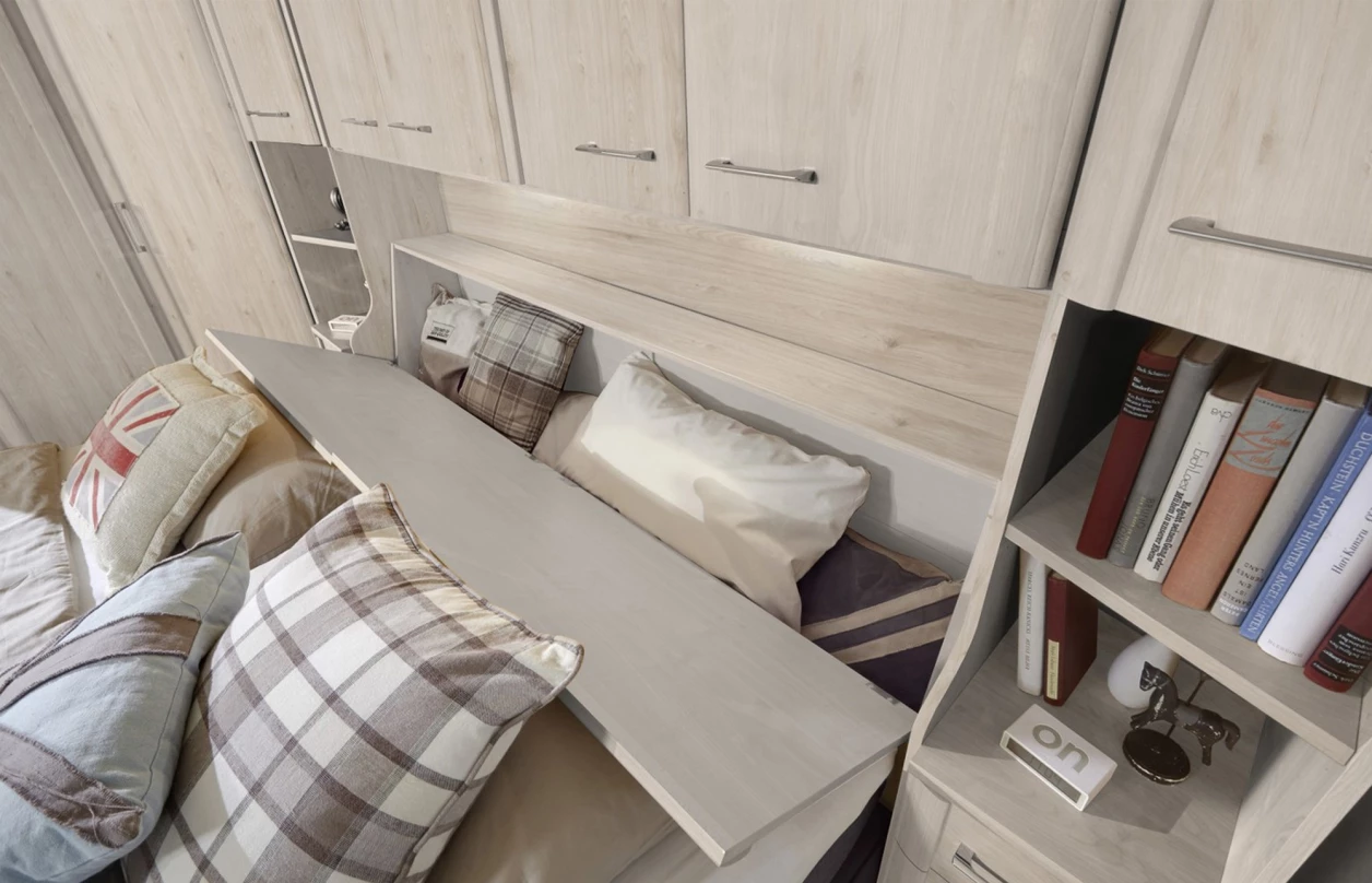 Sada 2 ks úložná zásuvka pod postel Luxor, polární modřín 5