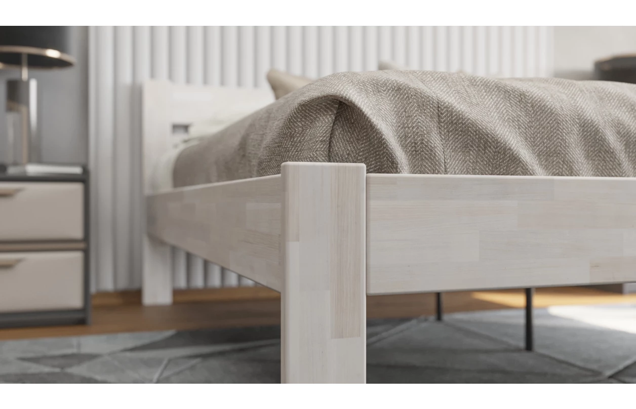 Prodloužená postel Mystic 160x210 cm, bělený buk 6
