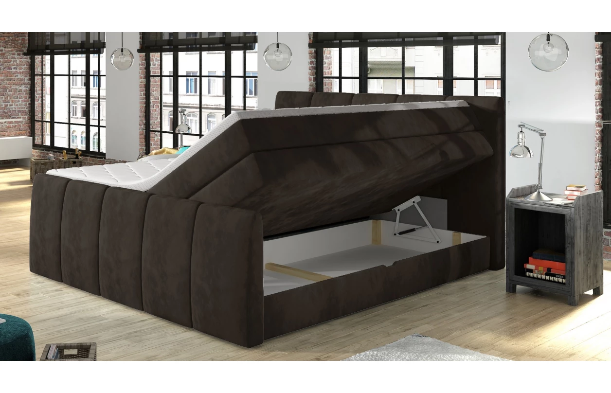 Postel boxspring Fresco 180x200 cm, červená látka 9