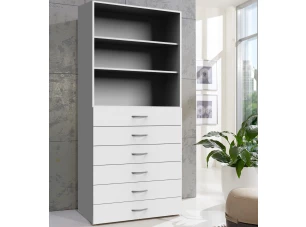 Úložný regál Multiraum, 80 cm, bílý