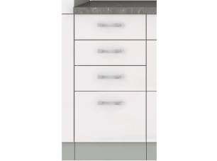 Dolní kuchyňská skříňka Bianka 40D, 40 cm, bílý lesk