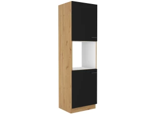 Kuchyňská skříň pro vestavnou troubu Modena, 60 cm, dub artisan/černá