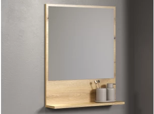 Zrcadlo s policí Pure Bliss 60 cm, dub evoke