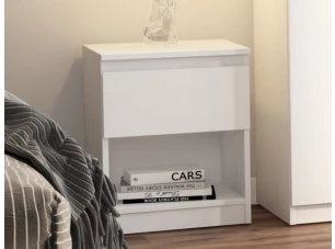 Skříňka/noční stolek Carlos 40 cm, bílý