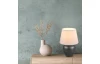 Stolní lampa Abby, antický nikl/bílá látka