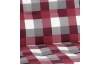 Zahradní polstr Karo 50x118 cm, vínový/šedý