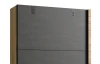 Šatní skříň Detroit, 250 cm, prkenný dub/antracitová ocel