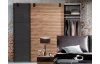Šatní skříň Detroit, 250 cm, prkenný dub/antracitová ocel