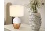 Stolní lampa Valentino, bílá/zlatá