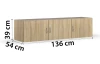 Skříňový nástavec Case, 136 cm, dub sonoma