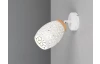 Nástěnná lampa Bidar, bílý kov/dřevo