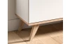 Skříňka s prosklením Scandi, bílá/dub nox