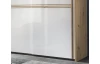Šatní skříň s osvětlením Imperial, 201 cm, dub artisan/bílé sklo