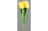 Umělá květina Svazek tulipánů 30 cm, žlutá