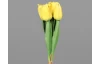 Umělá květina Svazek tulipánů 30 cm, žlutá