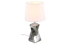 Stolní lampa Abeba, lesklá stříbrná