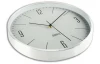 Nástěnné hodiny 30 cm, stříbrný kov
