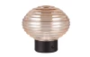 LED stolní lampa nabíjecí Earl 14 cm, jantarové sklo