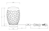 Stolní lampa Bidar 21 cm, měděný kov/dřevo