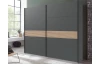Šatní skříň Rotterdam, 225 cm, grafit/dub artisan