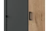 Šatní skříň se zásuvkami Cork, 180 cm, prkenný dub/grafit