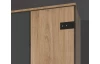 Šatní skříň se zásuvkami Cork, 180 cm, prkenný dub/grafit