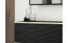 Závěsná TV skříňka Orfeo, 135 cm, černá struktura/zlatá