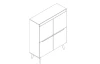 Úložná skříňka Nordi, dub riviera/bílá lesk