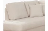 Sedačka Split, krémová látka, tvar levé U, bez rozkladu