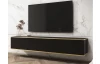 Závěsná TV skříňka Orfeo, 175 cm, černá struktura/zlatá