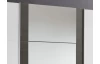 Šatní skříň Bern, šířka 225 cm/výška 208 cm, bílá/antracitová ocel