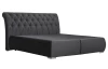 Postel boxspring Agnes 180x200 cm, leskle černá látka