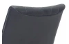 Jídelní židle Vertical, antracitová látka v optice lesklé kůže