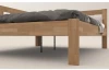 Rohová postel se zástěnou vlevo Tema L 180x200 cm, přírodní buk