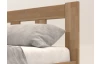 Rohová postel se zástěnou vlevo Tema L 180x200 cm, přírodní buk