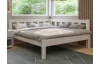 Rohová postel se zástěnou vpravo Tema P 180x200 cm, bělený buk