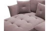 Rohová sedací souprava Glam, růžová látka, levý roh