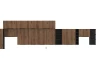Horní kuchyňská skříňka Monza, 60 cm, ořech/černá