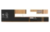 Dolní rohová kuchyňská skříňka Modena 90/90 cm, dub artisan/černá