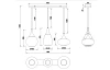 Závěsné stropní osvětlení Lumina 68 cm, 3 svítidla