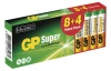 Alkalické baterie GP Super AAA (LR03) 8+4 ks